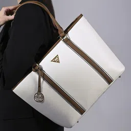 LAVIE Signature Striped Las Vegas Structured Oversized Shoulder Bag-58