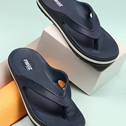 NEOZ Men Navy Blue Thong Flip Flops-48
