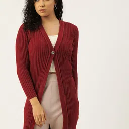Monte Carlo Women Ribbed Longline Cardigan-image-22