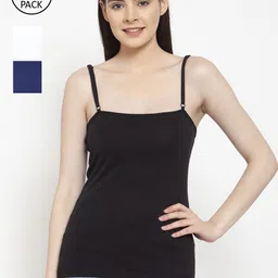 Friskers Women Pack Of 3 Solid Camisoles E-01-02-05-S-image-59