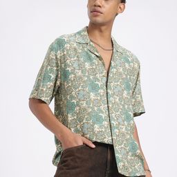 glitchez Indie Florals Relaxed Fit Shirt-image-72