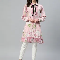 Nayam By Lakshita Shirt Collar Printed Tunic-image-30