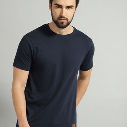 Roadster Men Navy Solid Round Neck T-shirt-image-77
