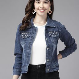 Aarika Women Embellished Denim Jacket-image-65
