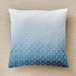 Home Centre Velour Blue 5 Pieces Ombre Ethnic Motifs Embroidered Square Cushion Covers-picture-26