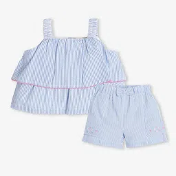Ed-a-Mamma Baby Girls Striped Top with Shorts-image-16