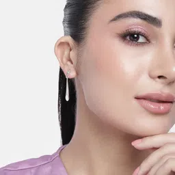 Estele Rhodium-Plated Classic Drop Earrings-image-39
