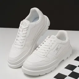 Flying Machine Men Perforations PU Sneakers-image-19
