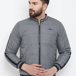 Adobe Men Grey Solid Padded Jacket-23