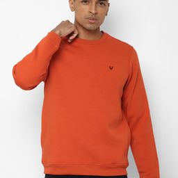 Allen Solly Men Orange Solid Sweatshirt-image-58
