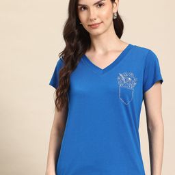 Hang and wear Floral Printed Pure Cotton T-shirt-image-61