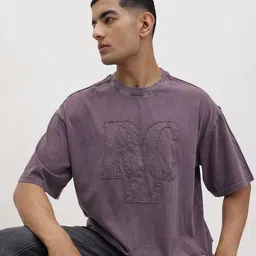 The Roadster Life Co. Applique Detail Relaxed Pure Cotton T-shirt-picture-25