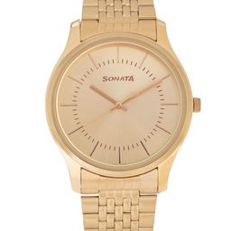 Sonata Essentials Men Gold Analogue watch NL77082YM02-27