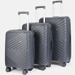 The Roadster Life Co. Set of 3 Textured 360 Degree Rotation Trolley Bag-47