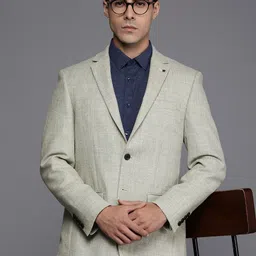Louis Philippe Men Single-Breasted Slim Fit Blazer-image-13