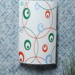 MFD HOME FURNISHING White & Red Printed Wall Lamp-52