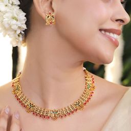 Rubans 22K Gold-Plated Stone-Studded Jewellery Set-picture-3