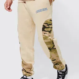 boohooMAN Camouflage Print Detail Regular Joggers-image-4