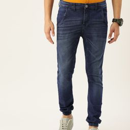 Campus Sutra Men Navy Blue Slim Fit Mid-Rise Clean Look Jeans-picture-49