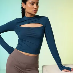 HRX by Hrithik Roshan Women Cut Outs Compression Rapid-Dry Sports T-shirt-picture-18