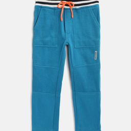 Cherry Crumble Boys Blue Regular Fit Solid Regular Trousers-picture-15
