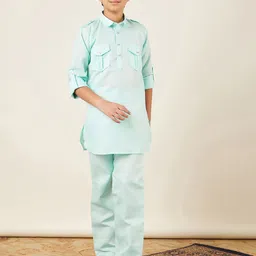 Aj DEZInES Boys Pathani Regular Kurta with Pyjamas-44