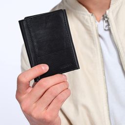 Sassora Men Textured Leather Three Fold Wallet-image-59