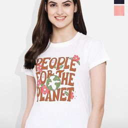 Fabflee Women Multicoloured 4 Printed T-shirt-image-124