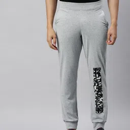 Huetrap Men Grey Melange Solid Regular Fit Sustainable Joggers-image-36