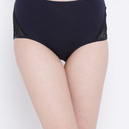 Clovia Women Navy Blue Lace High Waist Hipster Briefs PN1057P083XL-picture-52