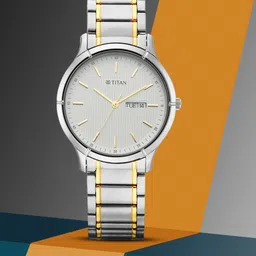 Titan Men Off-White Analogue Watch 1775BM02-12