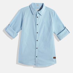 UTH by Roadster Boys Solid Pure Cotton Casual Shirt-18