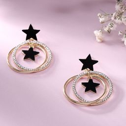 DressBerry Circular Star Shape Drop Earrings-21