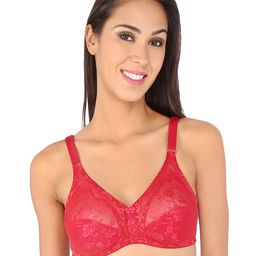 Bralux Maroon Full-Coverage Lace Bra-picture-22