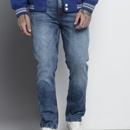 The Indian Garage Co Men Slim Fit Heavy Fade Stretchable Jeans-picture-34