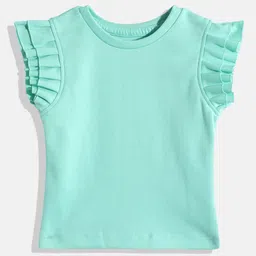 Eteenz Kids Girls Flutter Sleeve Top-image-86
