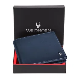 WildHorn Men Textured Leather Two Fold Wallet-image-11