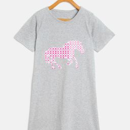 FUNKRAFTS Grey Melange Printed Nightdress FUNKSW47-image-87