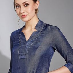 Life With Pockets Women Solid Daily Straight Kurta-image-69