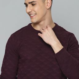 Mast & Harbour Men Burgundy Pullover-image-49