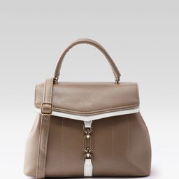 Mast & Harbour Structured Satchel with Buckle Detail-38