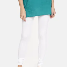TWIN BIRDS Women White Solid Churidar-Length Leggings-picture-47