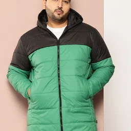 Sztori Plus Size Colourblocked Padded Jacket-33