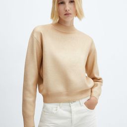 MANGO Drop-Shoulder Sleeve Pullover-36