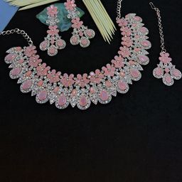 Anouk Rose Gold-Plated Stone-Studded Jewellery Set-4