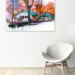 999Store Multicoloured Village Wall Art-image-6