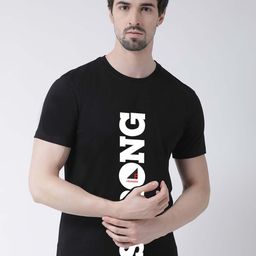 Friskers Men Black Printed Applique T-shirt-image-57