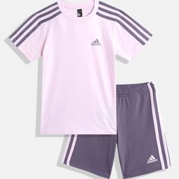 ADIDAS Kids Essentials 3-Stripes Tee & Shorts Set-1