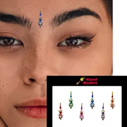 Comet Busters 6 Pcs Multi-Coloured Reusable Bindi-1