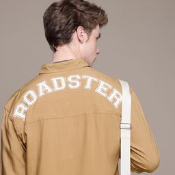 The Roadster Life Co. Pure Cotton Brand Logo Printed Relaxed Fit Shirt-image-84